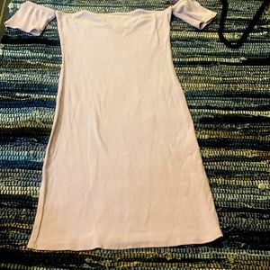 Lavender off the shoulder dress